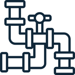 water and gas piping icon